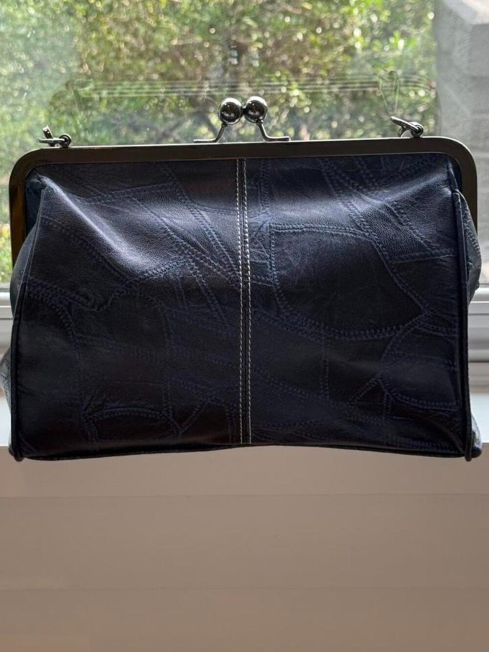 Blue Leather Purse